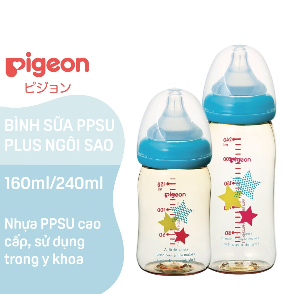 Bình sữa Pigeon PPSU Plus Ngôi sao 240 ml