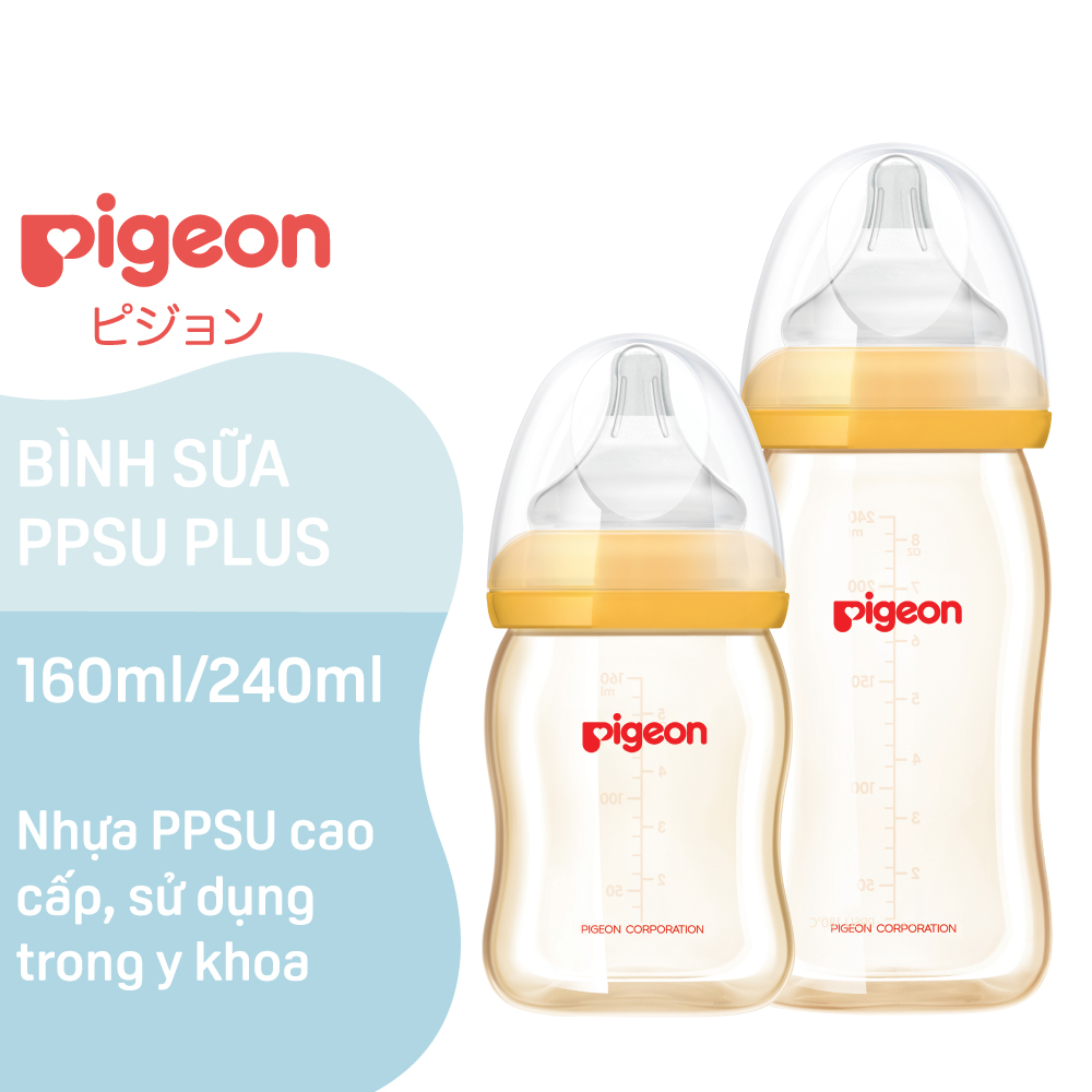 Bình Sữa  Pigeon PPSU Plus 160Ml (HSD:09/2022)