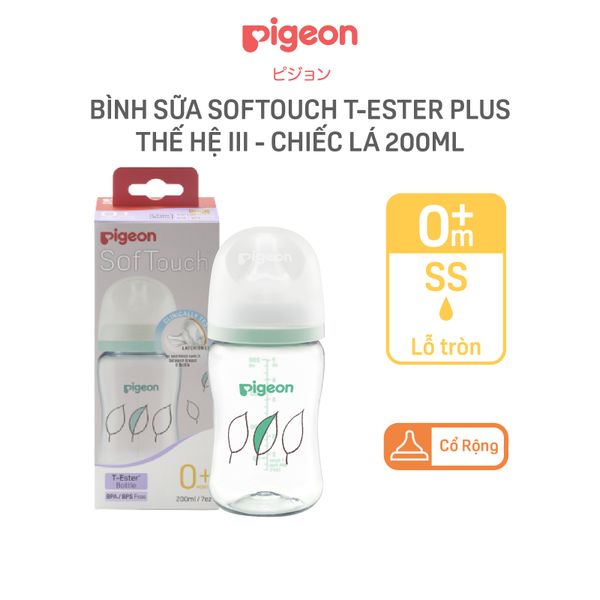 Bình Sữa Softouch T-Ester Plus Thế Hệ III - Chiếc lá 200 ml/300ml