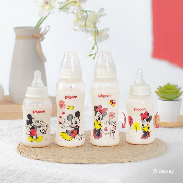 Bình sữa Pigeon PP Streamline hình chuột Minnie 250 ml