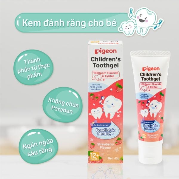Kem Đánh Răng Trẻ Em Pigeon - Hương Dâu