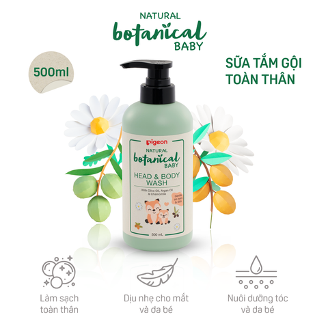 Sữa Tắm Gội Toàn Thân Cho Bé Natural Botanical 500ml