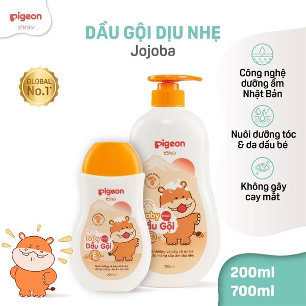 Sữa Tắm Gội Pigeon Jojoba / Hoa Hướng Dương 200ml/700ml - Bao bì mới 2024