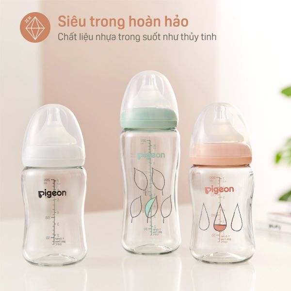 Bình sữa Pigeon T-Ester Plus – Chiếc Lá 200ml/300ml