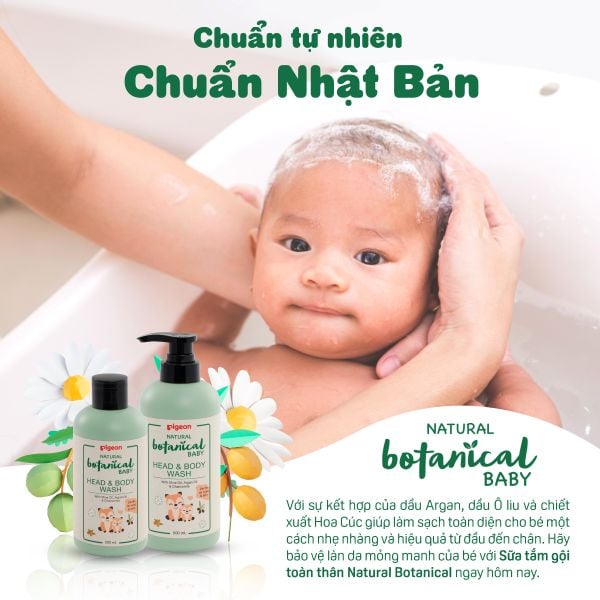 Sữa Tắm Gội Toàn Thân Cho Bé Natural Botanical 500ml