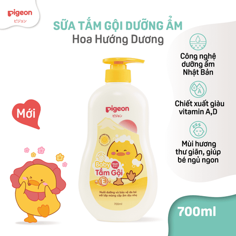 Tắm Gội Dịu Nhẹ Pigeon Hoa Hướng Dương 700Ml