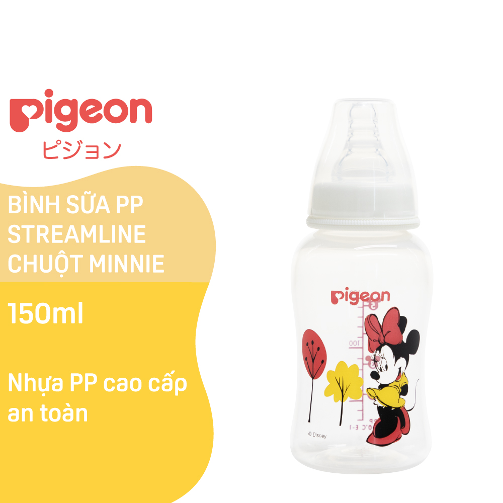 Bình sữa Pigeon PP Streamline Hình chuột Minnie 150 ml