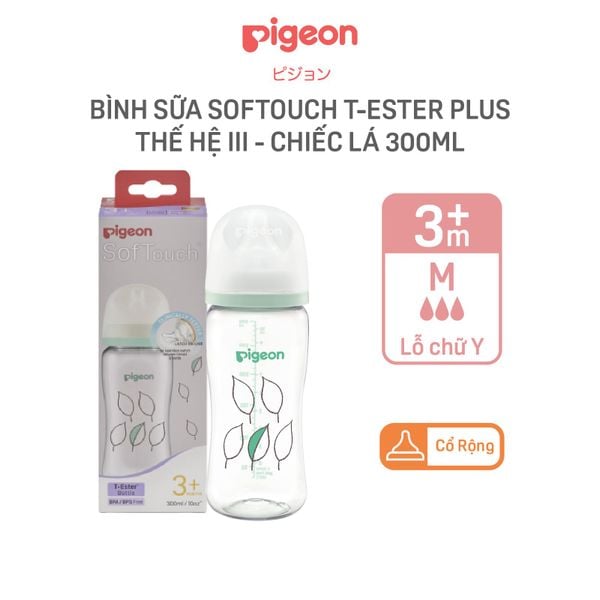 Bình Sữa Softouch T-Ester Plus Thế Hệ III - Chiếc lá 200 ml/300ml