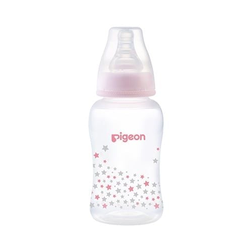 Bình sữa Pigeon PP Streamline ngôi sao hồng 150 ml (S)