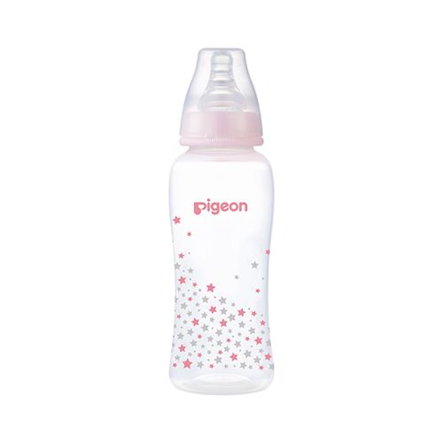 Bình sữa Pigeon PP Streamline ngôi sao hồng 250 ml (M)