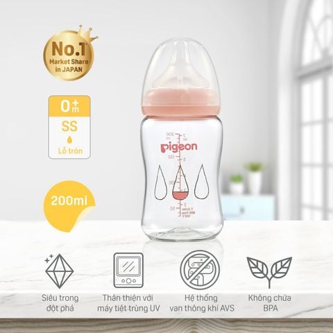 Bình sữa Pigeon T-Ester Plus – Giọt sương 200ml/300ml