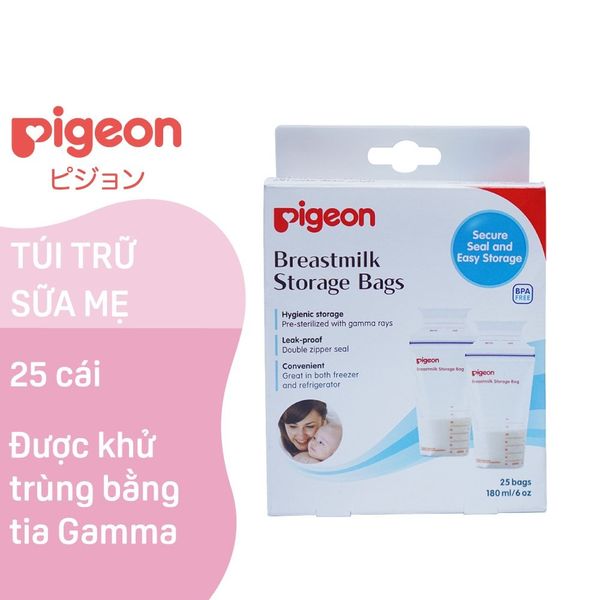 Túi Trữ Sữa Mẹ Pigeon 180Ml (25 Túi/Hộp)