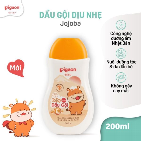 Sữa Tắm Gội Pigeon Jojoba / Hoa Hướng Dương / Sakura 200ml - Bao bì mới