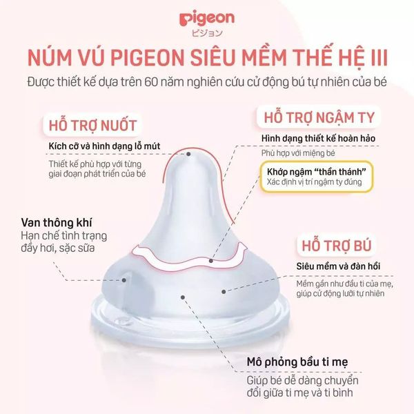 Bình Sữa Pigeon PP Softouch Baby-Friendly World 160ml/240ml/330ml - Nhiều Hoạ Tiết