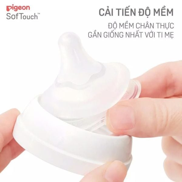 Bình Sữa Pigeon PPSU Softouch Baby-Friendly World 160ml/240ml - Nhiều Hoạ Tiết