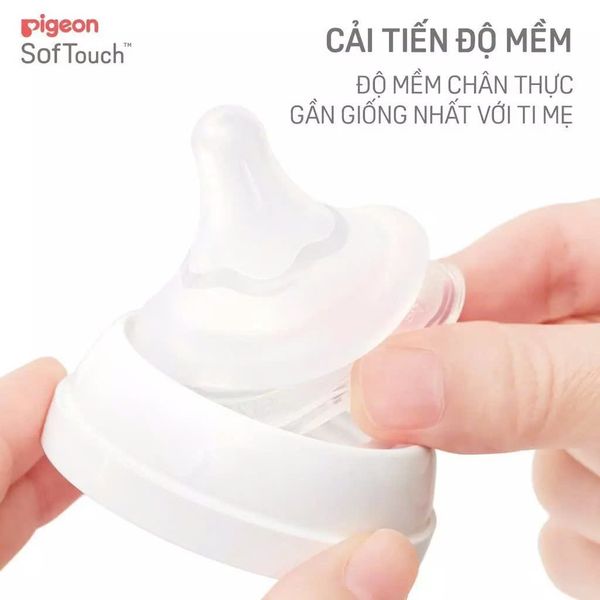 Bình Sữa Pigeon PP Softouch Baby-Friendly World 160ml/240ml/330ml - Nhiều Hoạ Tiết
