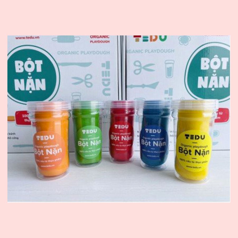  Bột nặn Set 5 (hủ 140gr) - Bột nặn an toàn TEDU 