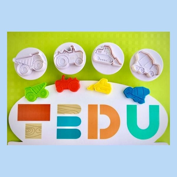  Khuôn Công nông lò xo chơi kèm bột nặn an toàn TEDU 