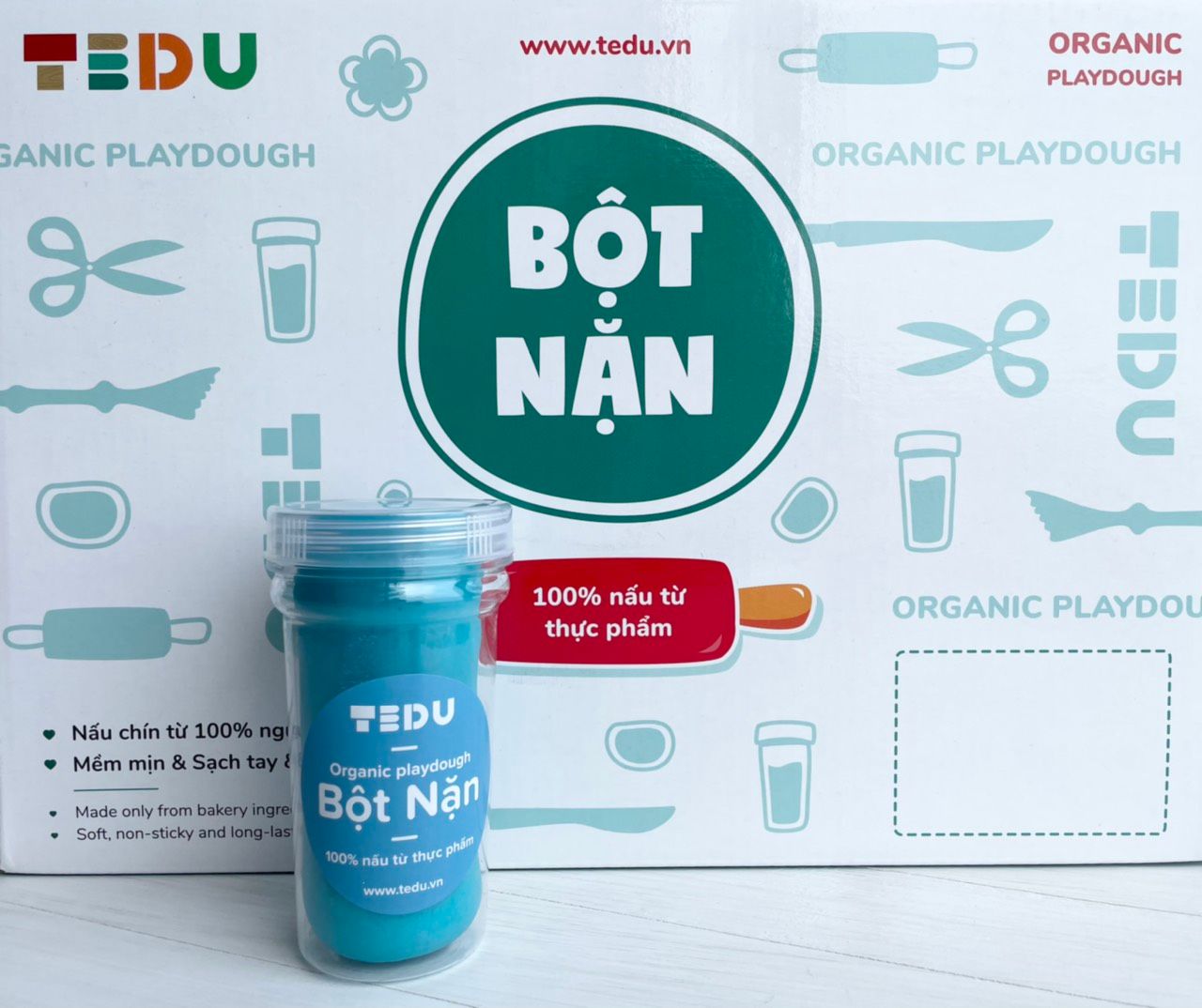  Bột nặn hủ 140gr - Bột nặn an toàn TEDU 