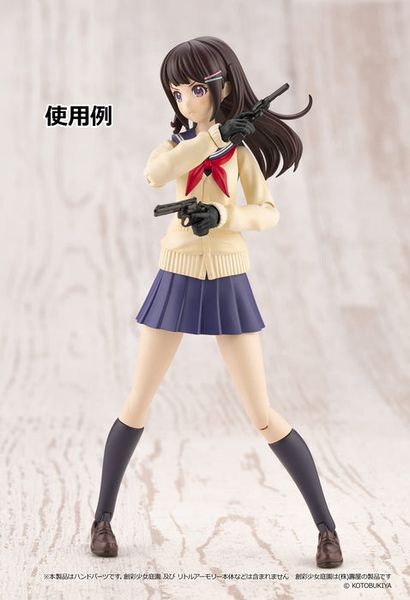 1/12 Little Armory LAOP08 Sosai Girls' Garden Tactical Gloves - Black