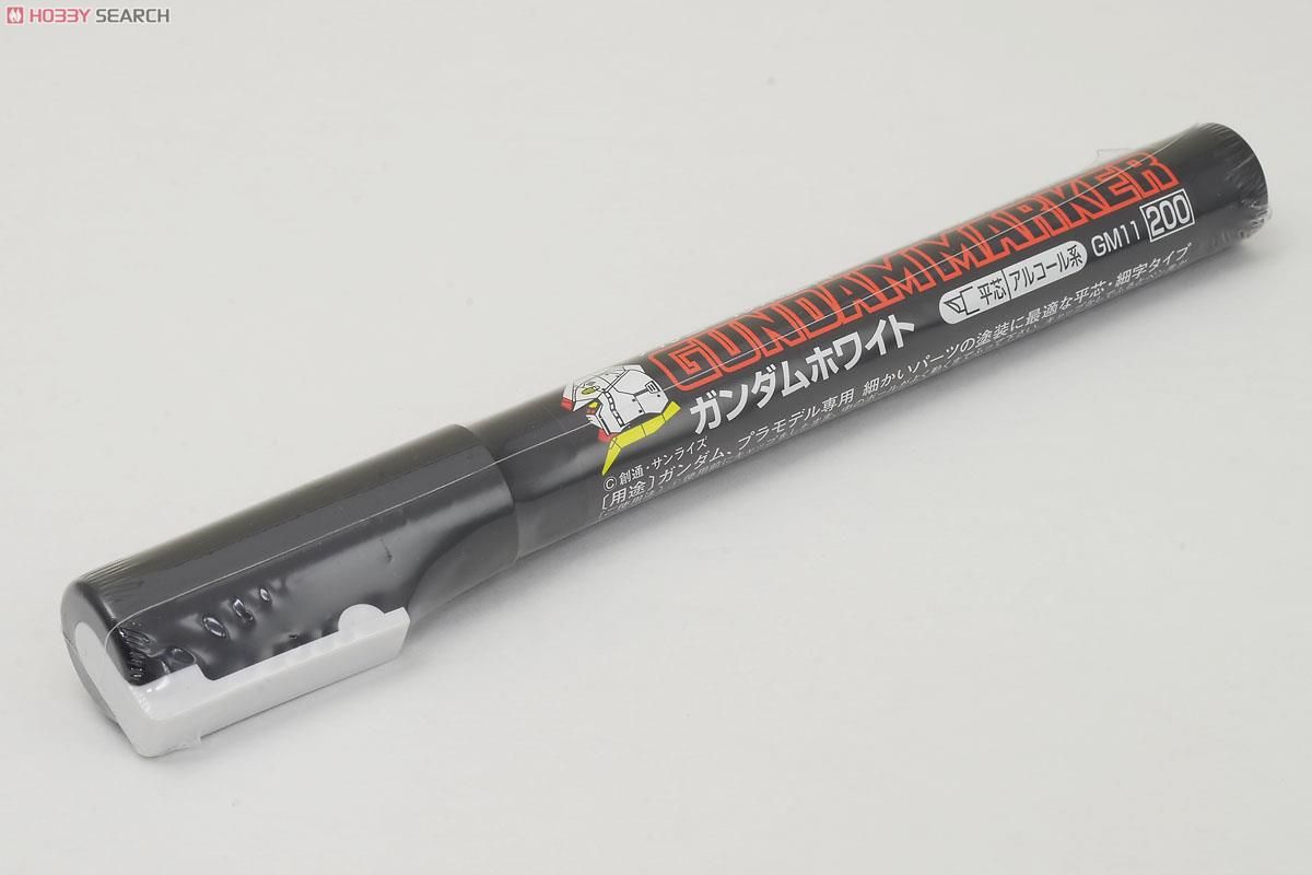 Gundam Marker GM11 Bianco - Pennarello Per Modellismo Gundam (GUNPLA), Punta Piatta, Inchiostro Alcolico