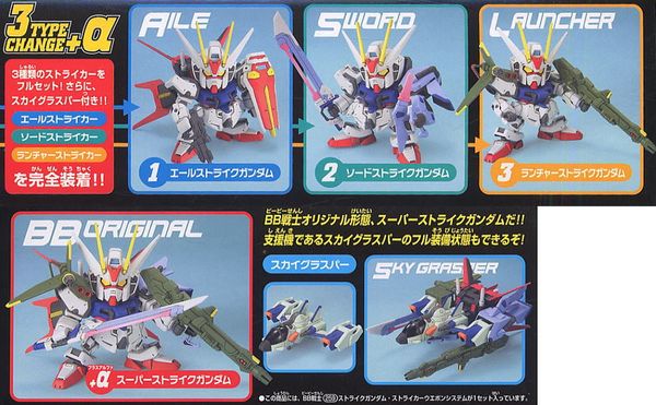 SD BB 259 STRIKE GUNDAM STRIKER WEAPON PACK