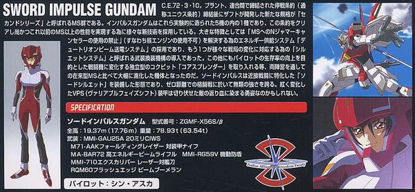 HG SEED 1/144 SWORD IMPULSE GUNDAM
