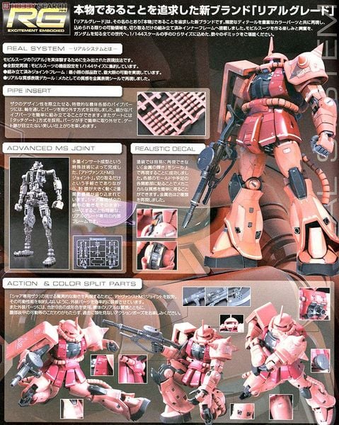 RG 1/144 MS-06S Zaku II - Char Aznable Custom
