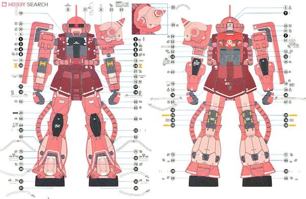 RG 1/144 MS-06S Zaku II - Char Aznable Custom