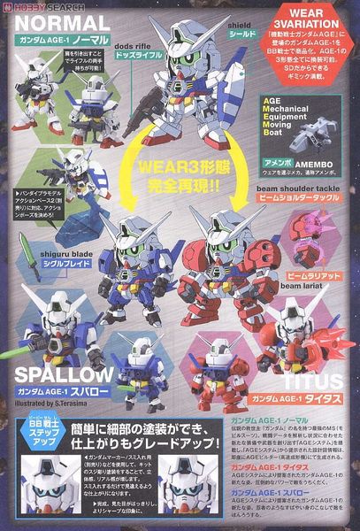 SD BB 369 GUNDAM AGE-1 / AGE 1 - Normal / Titus / Spallow