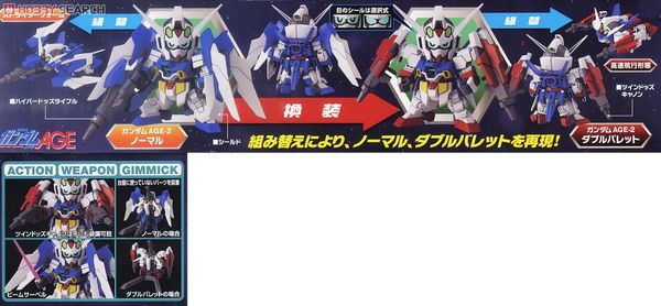 SD BB 371 GUNDAM AGE 2 - NORMAL / DOUBLE BULLET