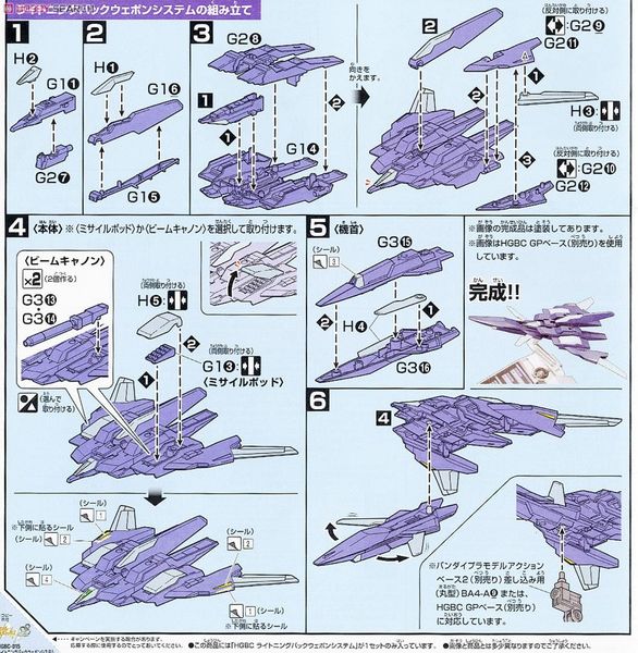 HGBC 1/144 LIGHTNING BACK WEAPON SYSTEM
