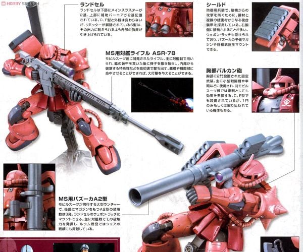 HG GTO 1/144 MS-06S Zaku II - Char Aznable Custom
