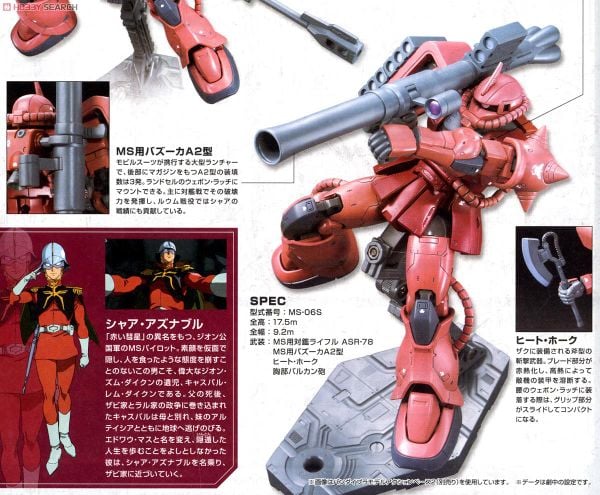 HG GTO 1/144 MS-06S Zaku II - Char Aznable Custom