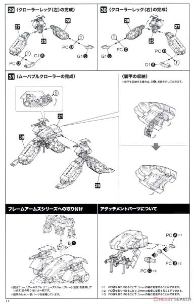 Kotobukiya GT001 Modeling Support Goods Gigantic Arms 01 Powered Guardian Kit