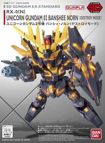 SD EX Standard UNICORN GUNDAM 02 BANSHEE NORN DESTROY MODE