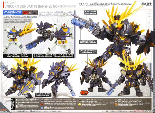 SD EX Standard UNICORN GUNDAM 02 BANSHEE NORN DESTROY MODE