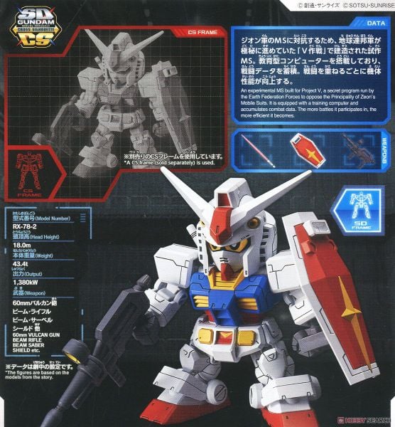 SD CS GUNDAM CROSS SILHOUETTE RX-78-2 GUNDAM