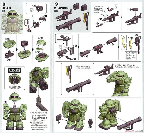 SD CS GUNDAM CROSS SILHOUETTE ZAKU 2