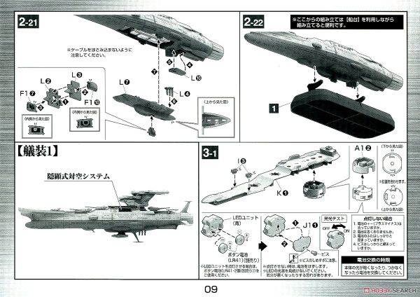 Star Blazers 2202 1/1000 Wave Motion Experimental Model Ship Ginga
