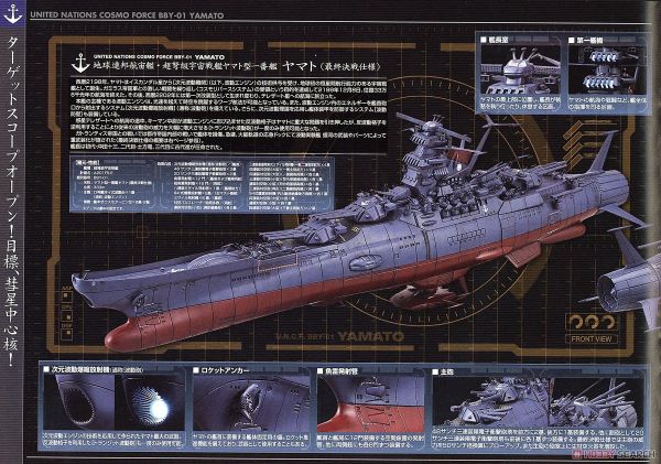 Mecha Collection - Space Battleship Yamato STAR BLAZERS 2202 - 1/1000 SPACE BATTLESHIP YAMATO 2202 - FINAL BATTELE Ver