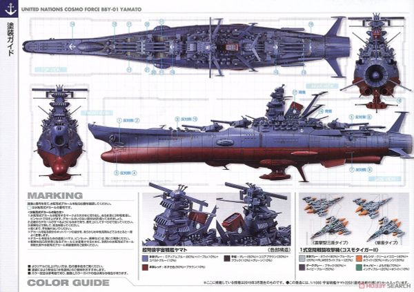 Mecha Collection - Space Battleship Yamato STAR BLAZERS 2202 - 1/1000 SPACE BATTLESHIP YAMATO 2202 - FINAL BATTELE Ver