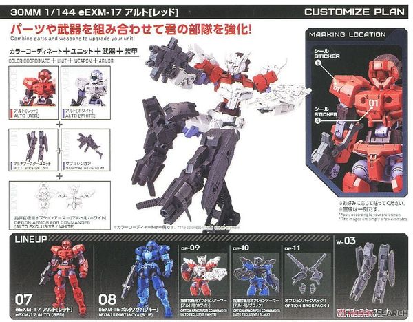 30MM 1/144 eEXM-15 Alto - Red