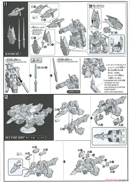 HGBD:R 1/144 CORE GUNDAM G3 COLOR & VEETWO UNIT
