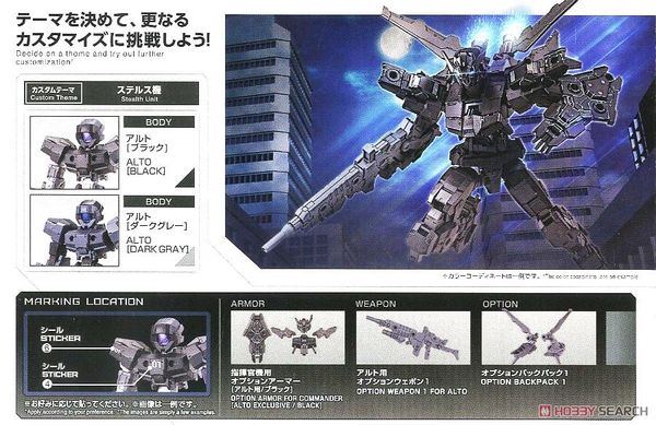 30MM 1/144 eEXM-17 Alto - Black