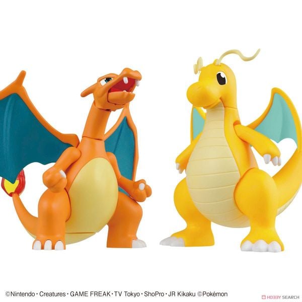 Pokemon Plastic Model COLLECTION SERIES CHARIZARD BATTLE & DRAGONITE VS SET