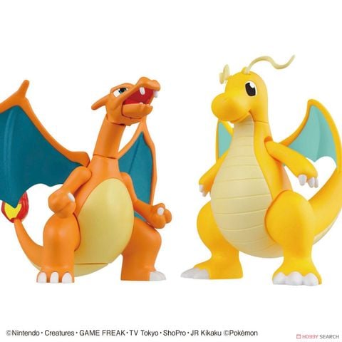 Pokemon Plastic Model COLLECTION SERIES CHARIZARD BATTLE & DRAGONITE VS SET