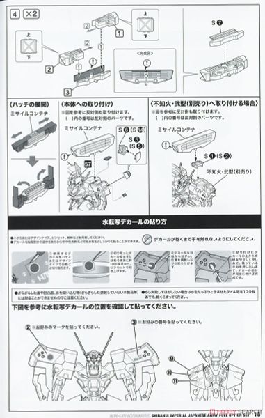 Kotobukiya - Muv-Luv Alternative - Shiranui Imperial Japanese Army Full Option Set