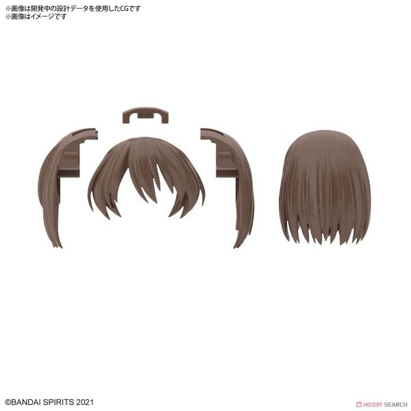 30MS Phụ kiện Option Hair Style Parts Vol 6 - Medium Hair 2 - Brown 1