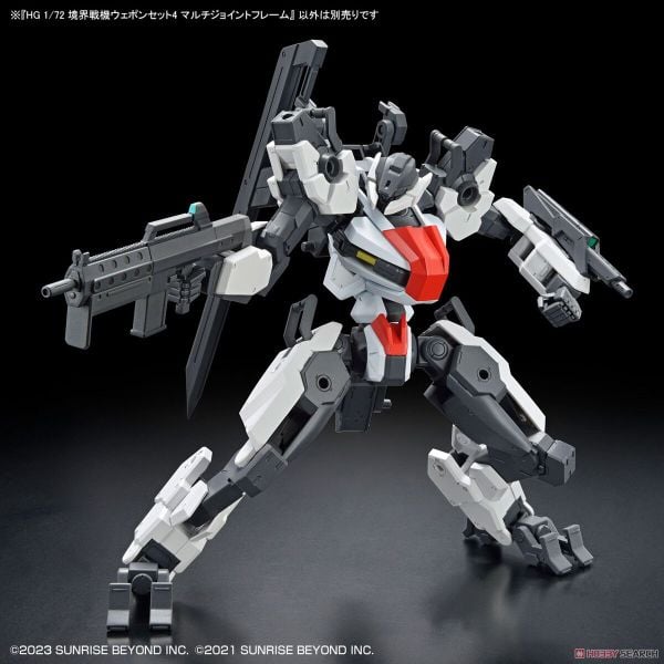 HG 1/72 Phụ kiện AMAIM Warrior at the Borderline Weapon Set 4 Multi Joint Frame